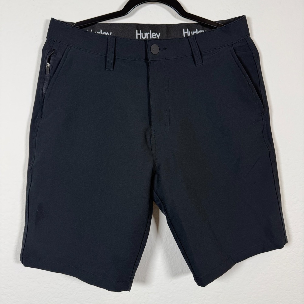 HURLEY Phantom Mens Walkshorts 30 Black Board Hybrid Swim Shorts Golf Gorpcore